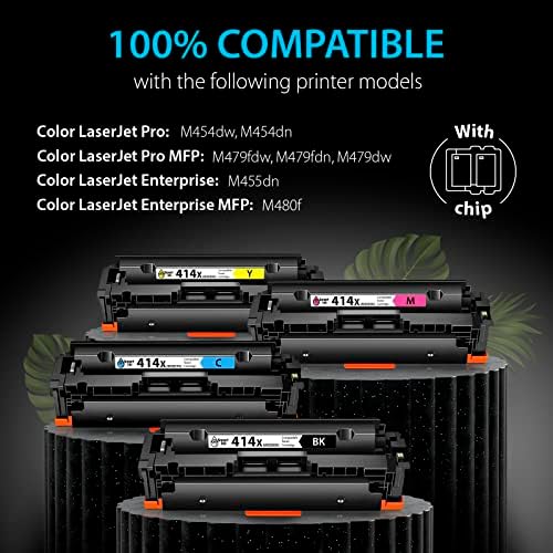 Smart Ink Compatível com Toner Substituição do cartucho para HP 414x 414 x com chip embutido para usar com laserjet