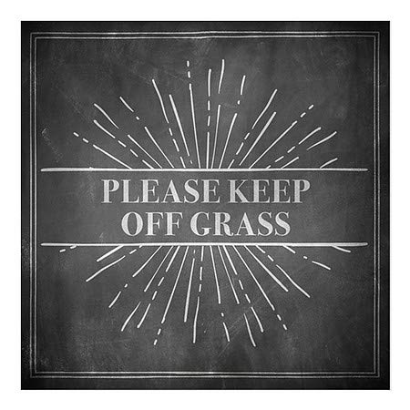 CGSignLab 2465640_GFXC_12X12_NONE | Por favor, mantenha -se fora de grama -Chalk Burst Clear Window Afilia | 12 x12