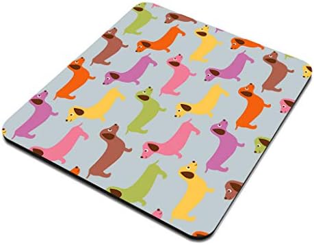 Amcove colorido dachshund mousepad - tapete - retângulo - cão de cã