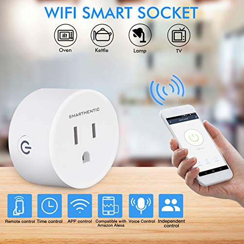 Smart Plug, WiFi Light Switch, Timer de saída, Alexa Google Voz Home, App e controle remoto, dispositivos inteligentes,