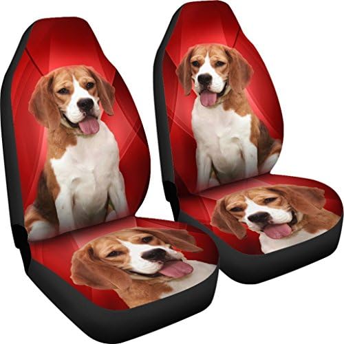 Pawlion Amazing Beagle Dog Red Print Car Seat Covers