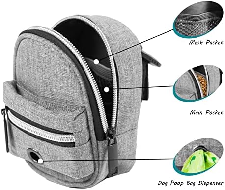 Sunnq Dog Poop Bag Solter Para trela, dispensador de bolsa de cocô de cachorro com clipe para trela e cinto, bolsa