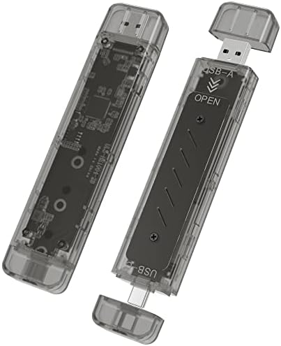 M.2 NVME SSD Gabinete sem ferramentas, M.2 NVME para USB 3.2 Adaptador Gen 2, chips RTL9210B 9210BIC, M2 SSD Support NVME PCIE SATA NGFF B+M TENAS E UASP PARA 2242/2260/2280