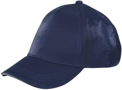 Chapéus para jovens para meninos e meninas - chapéu de caminhoneiro premium com uma fivela de plástico ajustável | Idades 6-12 - azul marinho metálico