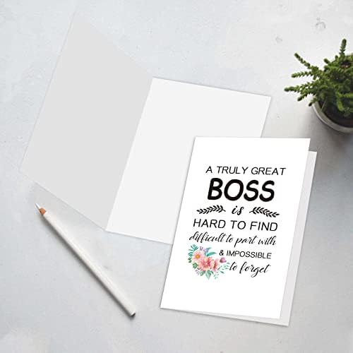 Cartão especial de aniversário do chefe, doce carteira de apreciação para o chefe, presente de aposentadoria para o chefe amigo