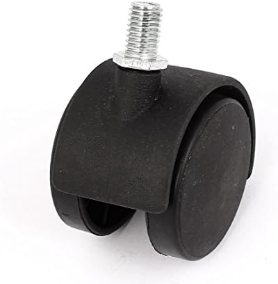 Aexit 10mm Casters rosqueados Haste 2 polegadas dia 360 graus Rotação Double Furniture Placa Cadeira Colera giratória giratória