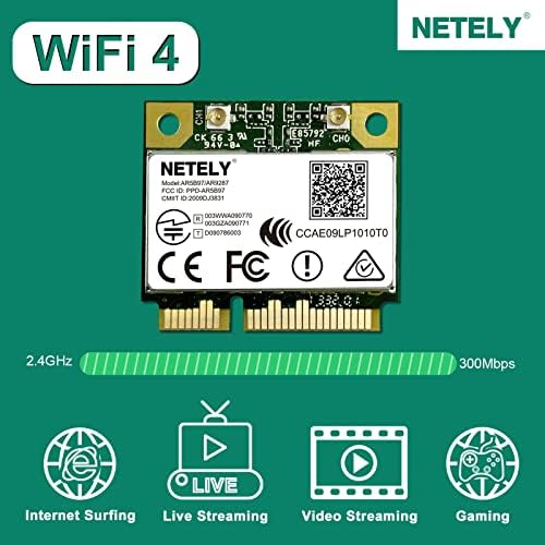 Netely IEEE 802.11n Mini-PCIE Interface 300Mbps Adaptador de Wi-Fi para PCs de laptop e dispositivos industriais-mini-PCIE