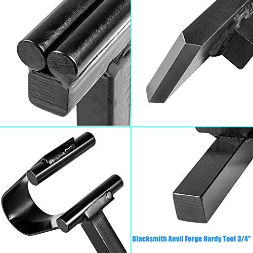 3PCS Blacksmith Anvil Forge Hardy Tool de 3/4 Corte a quente Criagem de estaca Fuller Set Fuller Set