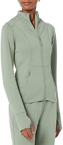 Essentials Women's Active Sweat zip através da jaqueta