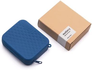 Bolsa de silicone para talheres de viagem de superfície-um bolso de silicone para proteger e transportar seu talheres dobráveis ​​em