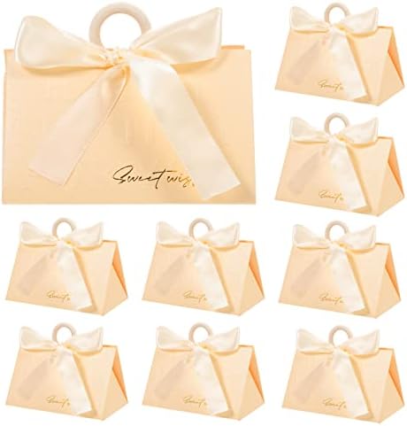 Sewroro Wedding Favors 10 Conjuntos de Paper Candy Box Caixa de casamento Caixa de brindes Festas de favor da festa de natal