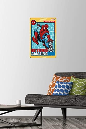 Trends International Marvel Comics - Homem -Aranha: Beyond Amazing - Carta -Poster de Wall, 14.725 X 22.375, Poster Premium e pacote