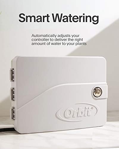 Orbit 57946 B-hyve Smart 6 zonas Interior/Outdoor Sprinkler Controller, compatível com Alexa, 6 estação e 57092 7STRD 50 'Wire, 50 pés