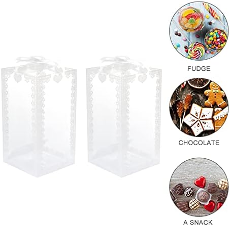 Aboofan infantil recipiente de lanche para recipientes de lanches 2pcs Clear plástico para presente Caixas de embalagem caixas de doces