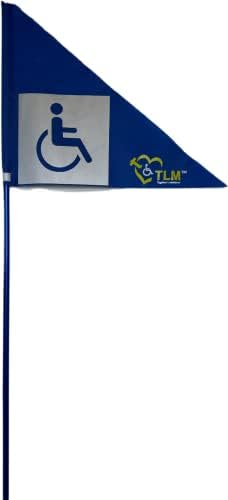 Bandeira de segurança de cadeira de rodas TLM de 7 pés de altura ajustável Scooters Scooters Cadeiras de energia Caminhantes