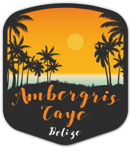 Ambargris Caye Belize, chaminé - adesivo de vinil para telefone, laptop, garrafa de água