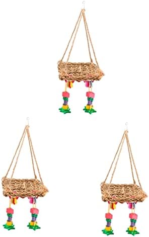 Balacoo 3pcs Bop It Toy Bird Bird Toys for Cockatiels Parrot Toys Capacatiel Swing Parrot Borta Toy Budgie Swing