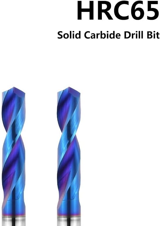 Mountain Men Twist Drill 1pc 1mm-16mm HRC65 Bits de broca de carboneto sólido, broca de torção de flauta em espiral azul 3D para