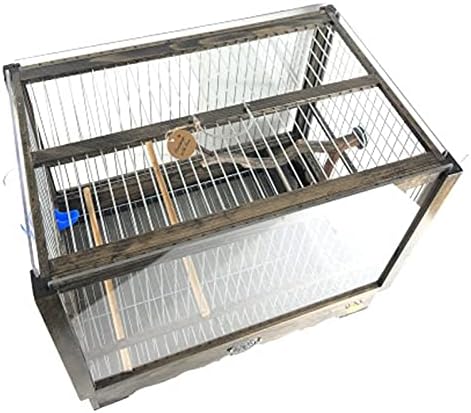 Gaiola de pássaro gaiola de madeira de madeira para pombinhos Finches Parrotlet Bird Cage