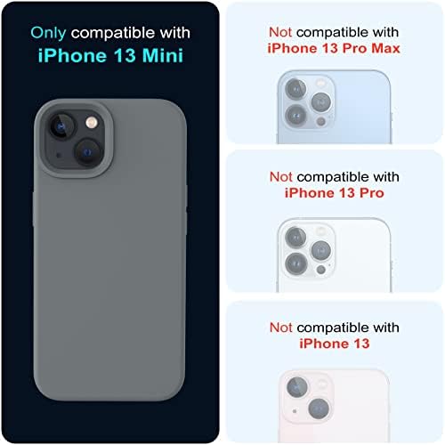 OTOFly Compatível com iPhone 13 mini capa, líquido de silicone líquido Tampa de telefone protetora à prova de choque com revestimento