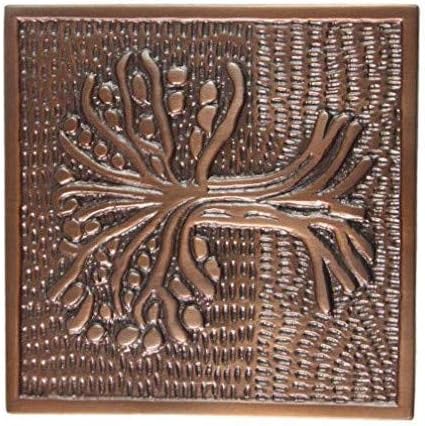 ADONAI Hardware 4 Tree Brass Brass Wall Tiles- Antique cobre