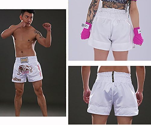 Fluory Muay thai shorts de luta, shorts de mma treinando gaiola de gaiola luta contra artes marciais