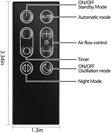 Substituição Controle remoto 967400-01 Para Dyson Pure Cool Link DP01 DP03 Modelo de ventilador purificador