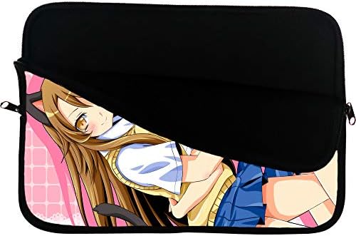 Nyan Koi Anime Laptop Bolsa de laptop de 15 polegadas Caixa de laptop com superfície de mousepad - Proteja todos os seus dispositivos em grande estilo com este laptop de bolsa de computadores de anime e manga do tablet