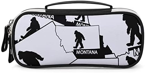 Funny Bigfoot, eu acredito, adora Montana Mt Lápis Case de grande capacidade bolsa lápis Bolsa de caneta de caneta de caneta