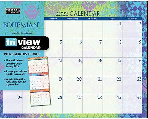 WSBL Bohemian 2022 Tri-View ™ Calendário