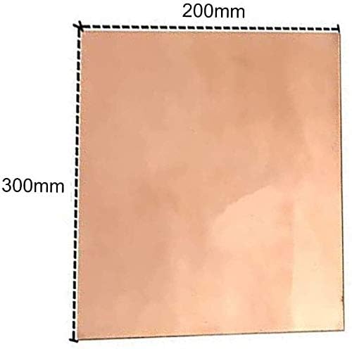 Folha de cobre de folha de cobre de placa de latão Umky, adequado para solda e braz 200 mm x 300mm, 200 mm x 300