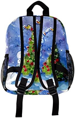Mochila VBFOFBV para mulheres Laptop de laptop Backpack Bolsa casual, boneco de neve no desenho animado da árvore da árvore de natal