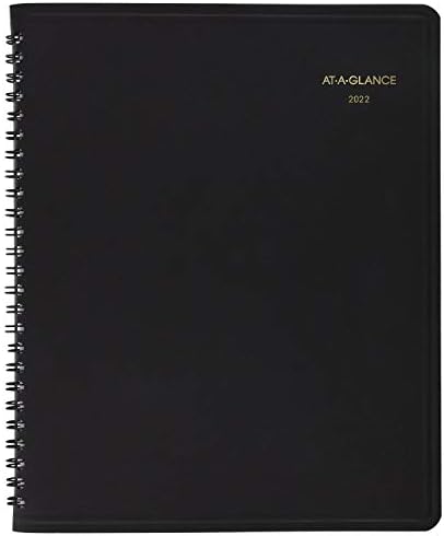 2022 Planejador mensal por AT-A-GLANCE, 8 x 10, grande, preto