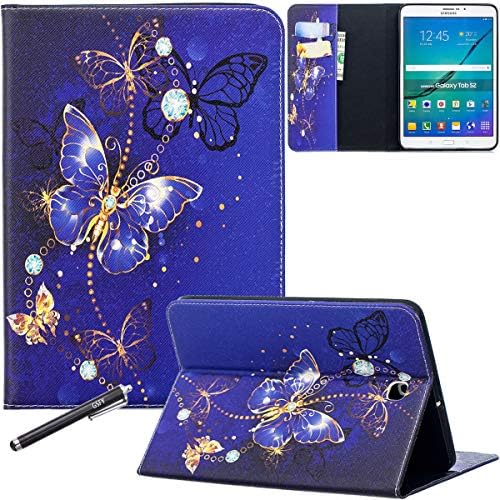 Galaxy Tab S2 9.7 Case, Newshine Pu Leather Folio Stand Stand Stand para Samsung Galaxy Tab S2 Tablet - Cobalt Irtanha
