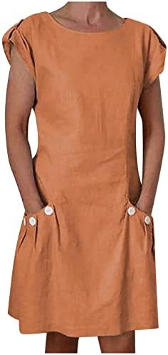 vestidos de verão casuais lcziwo para mulheres escondem a canela da tripulação de colméia de calça de tampa solta mini