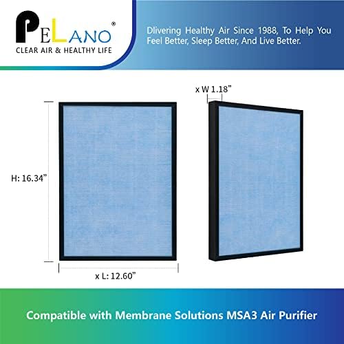 PELANO 1PACK 3 em 1 MSA3 Substituição de filtro compatível com soluções de membrana MSA3 Purificador de ar, filtro de substituição