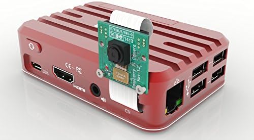 Mecatrônica Art Raspberry Pi 3 Caixa de resfriamento de alumínio - Case de metal vermelho forte