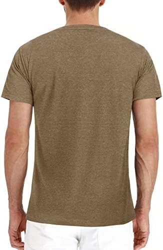 Botão de camiseta de primavera e verão masculino Blusa de cor sólida colorida bolso de manga curta machos camiseta de fundo superior