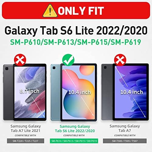 Caso YHB para o Samsung Galaxy Tab S6 Lite 10,4 polegadas 2022/2020, capa de couro fúlida de fólio pu.
