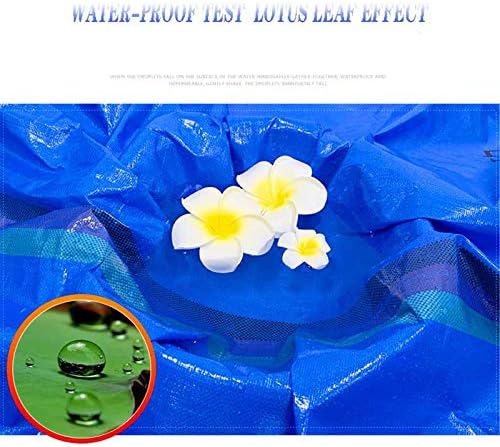 TBATM Tarcaulina impermeável a água pesada, folha de lona azul de jardim de 240g/m² com ilhós, cobertura de lona protetora resistente à peê