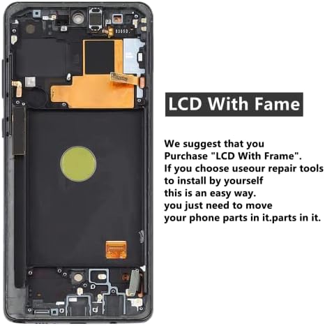 AMOLED PARA SAMSUNG Galaxy Note 10 Substituição da tela Lite com quadro para Samsung Note 10 Lite N770F N770A N770U1 ​​N770W Digitalizador de exibição de toque LCD com ferramentas de reparo 6,7 polegadas