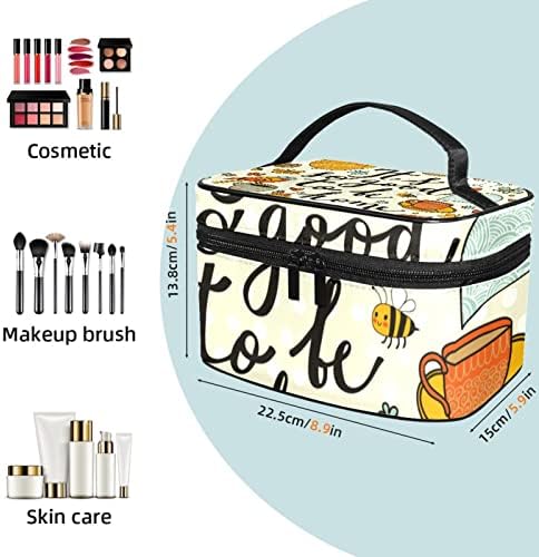 É tão bom ser uma bolsa de maquiagem de maquiagem de maquiagem de viagem em casa bolsa de cosméticos para cosméticos, produtos de higiene pessoal, escovas