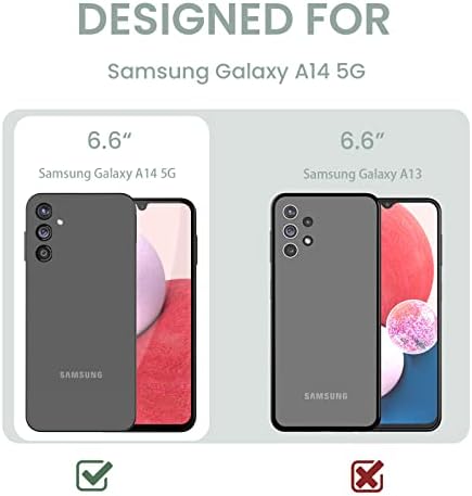 Dretal para a caixa Samsung A14 5G, caixa do Galaxy A14 5G com protetor de tela de vidro temperado, capa de revestimento de microfibra