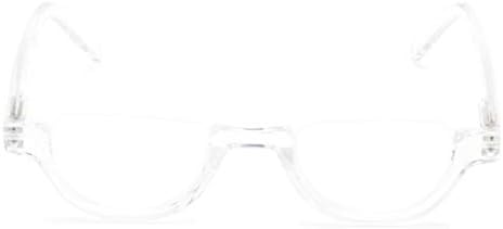 O Shay colorido semi-rima semi-leitor de óculos de leitura, 3,50 claro
