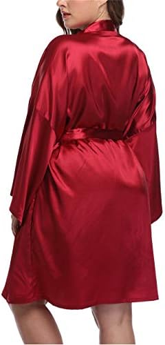 Super Shopphone-Zone Feminina Plus Size Cetin Recedas de banho de seda curto Vestido de festa de dama de honra
