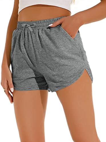 Urosisam Women's Running Shorts Gym Wym Treino Athletic Sport Shorts de verão shorts ativos com bolsos