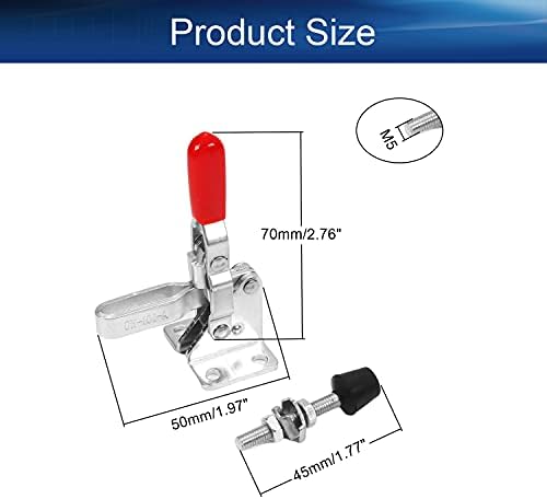 AUNIWAIG GH-101-A RESPONSAÇÃO VERTICAL CLAMPO VERTICAL 110 libras Capacidade de retenção mantém a ferramenta de manutenção da mão pequena pinça de alternância w ponta de pressão de borracha ajustável para reter