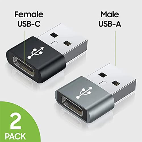 Usb-C fêmea para USB Adaptador rápido compatível com seu Sony Xperia L1 Dual para carregador, sincronização, dispositivos