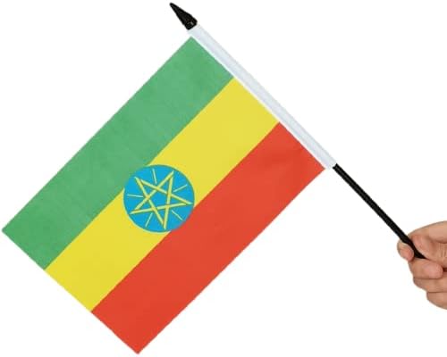 Zigvert US American & Etiópia Flag da mesa de amizade, bandeira de mesa americana e etíope, bandeira para exibição