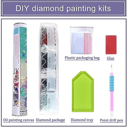 Pintura elegante de diamante de dente de leão 80x120cm, kits de pintura de diamante 5D para adultos/crianças kits de pintura de